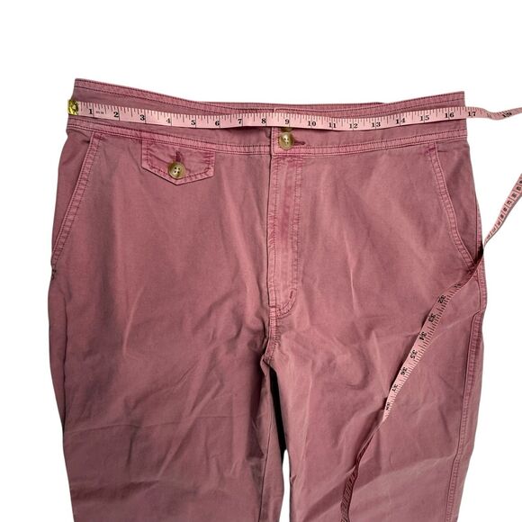 Sundance Mineral Wash Straight Leg Lightweight Chino Pants Women 12 Rose Pink - Picture 11 of 15